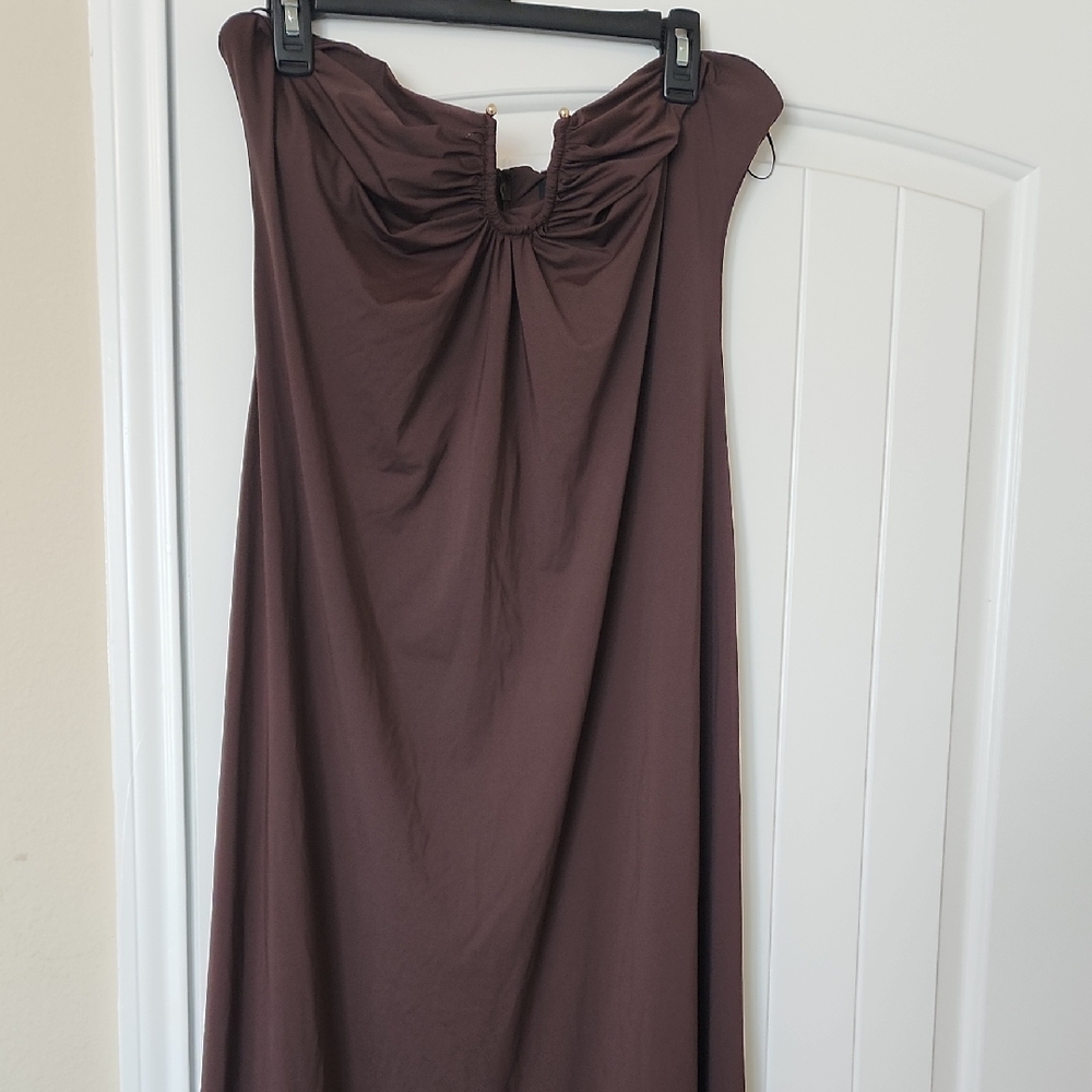 Bardot Chocolate Strapless Dress
